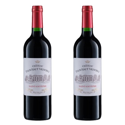 Chateau Tour Haut Vignoble Bordeaux 75cl Red Wine Twin Set